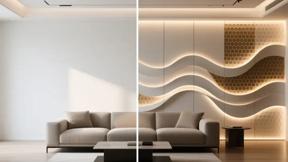 10 idées déco utilisant des panneaux 3D pour transformer votre salon