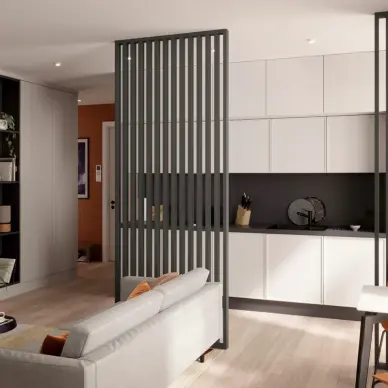 Claustra bois intérieur Gris ardoise