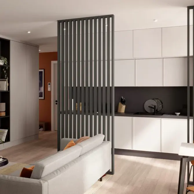 Claustra bois intérieur Gris ardoise