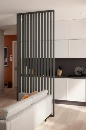 Claustra bois intérieur Gris ardoise