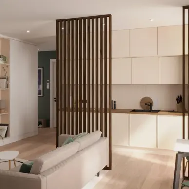 Claustra bois intérieur imitation Noyer - 2