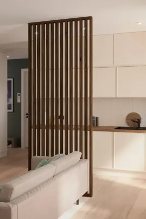 Claustra bois intérieur imitation Noyer