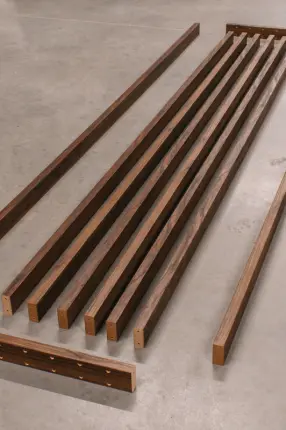 Claustra bois intérieur imitation Noyer