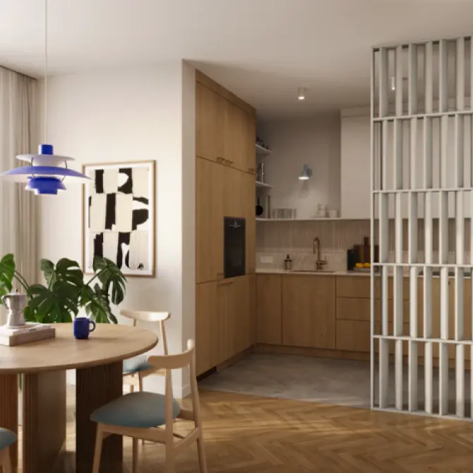 Cloison de séparation bois Beige sable