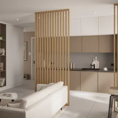 Claustra bois intérieur imitation Chêne naturel - 2