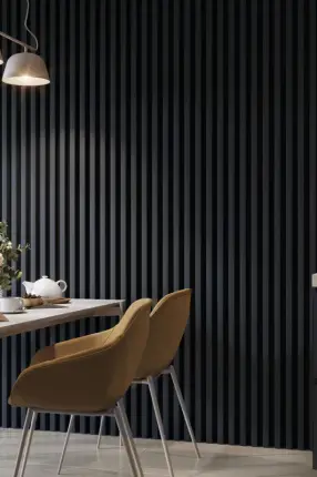 Latte de bois murale individuelle Léo Bleu gris