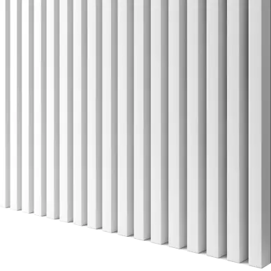Latte de bois murale individuelle Léo Blanc - 1