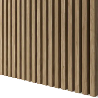 Latte de bois murale individuelle Léo Chêne naturel