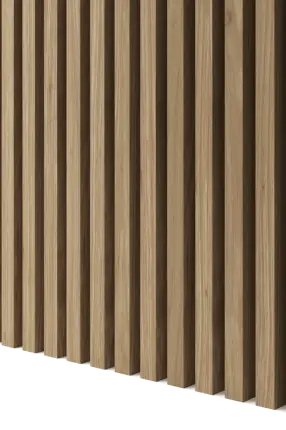 Latte de bois murale individuelle Léo Chêne naturel