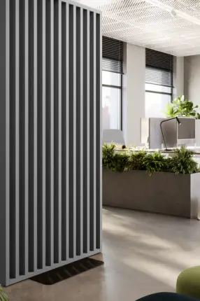 Cloison amovible bois Gris ardoise