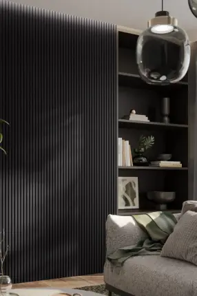 Lambris bois minilames Milo Noir