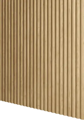 Panneau mural bois arrondi Sacha Chêne naturel