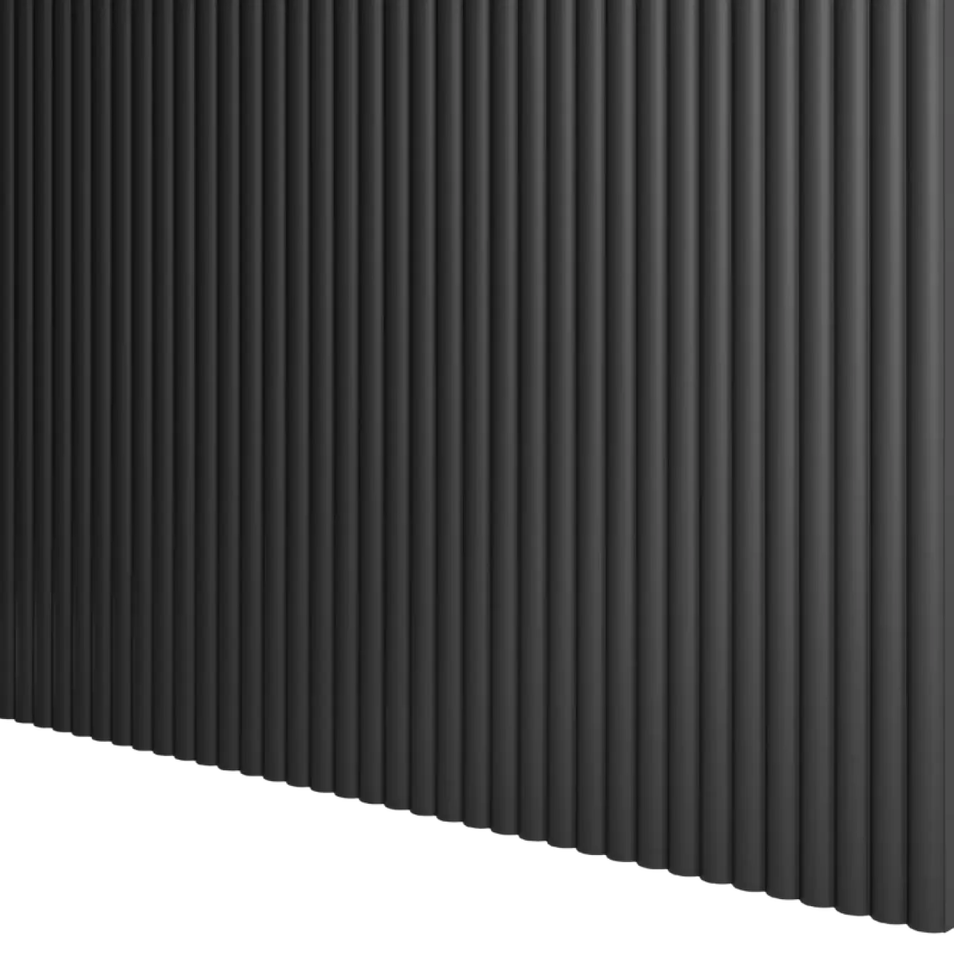 Panneau mural bois arrondi Sacha Noir