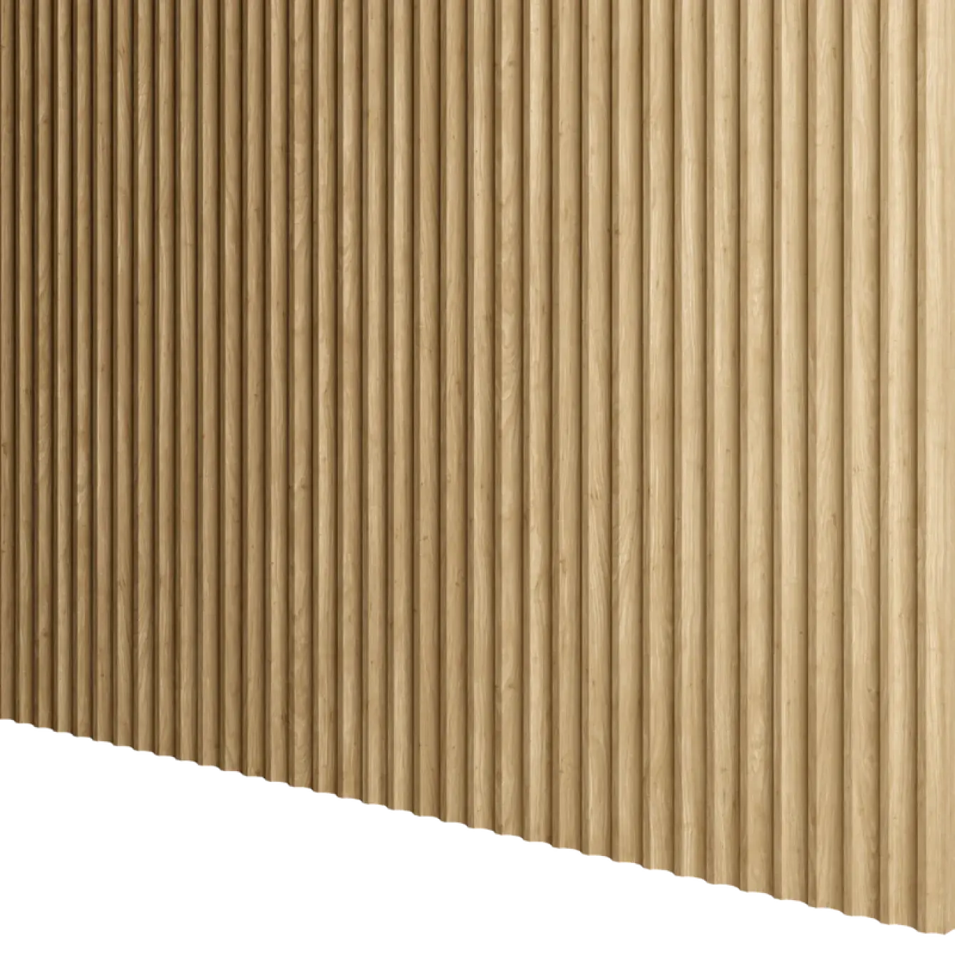 Panneau mural bois effet vague Naya Chêne naturel