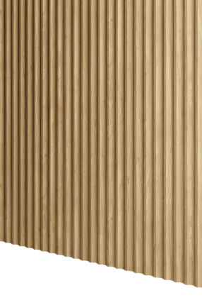 Panneau mural bois effet vague Naya Chêne naturel
