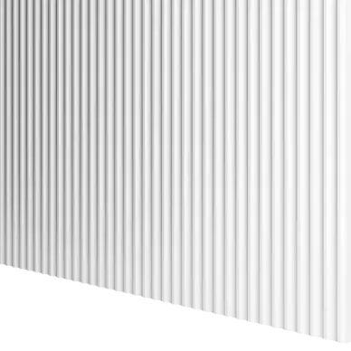 Panneau mural bois effet vague Naya Blanc