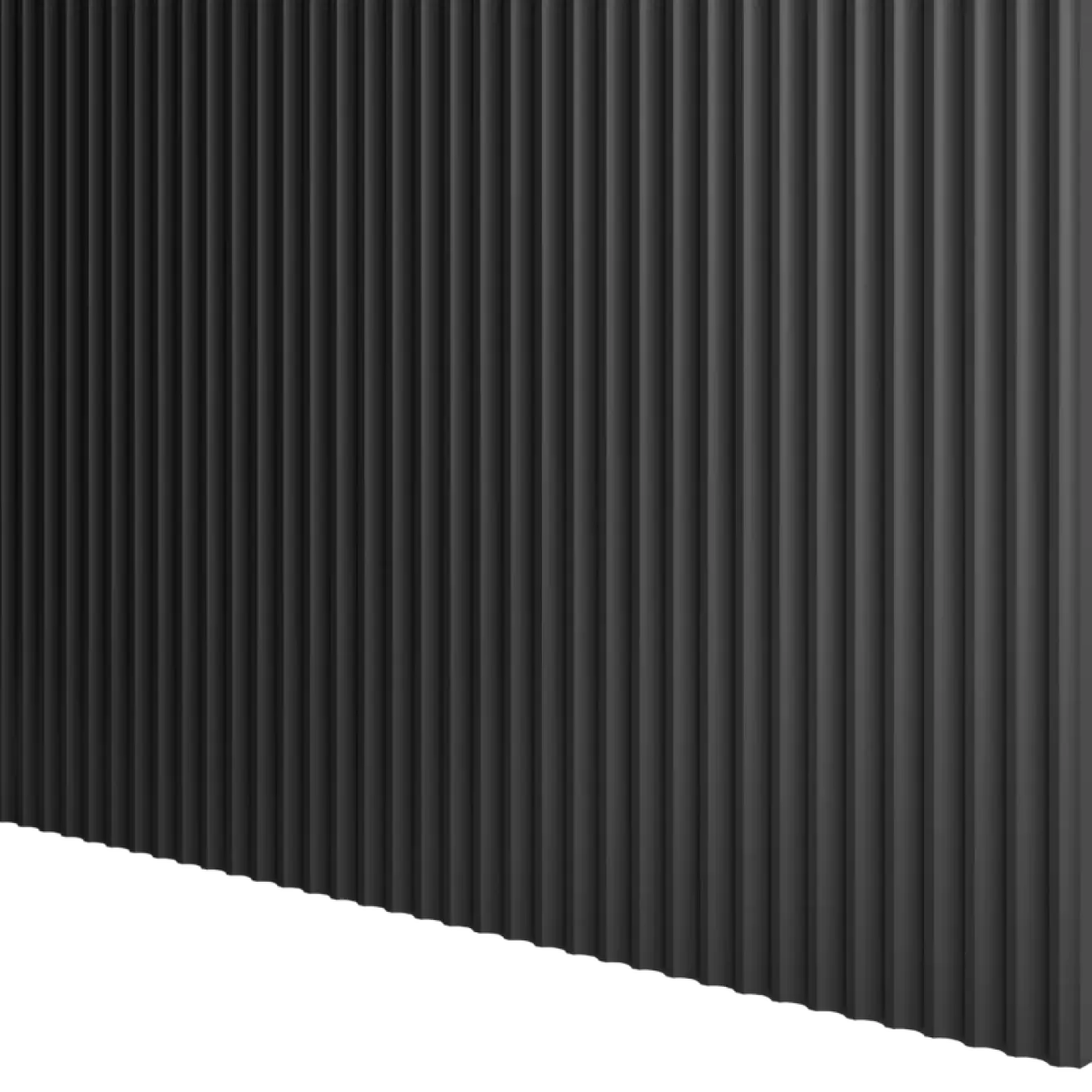 Panneau mural bois effet vague Naya Noir