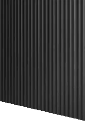 Panneau mural bois effet vague Naya Noir