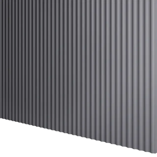 Panneau mural bois effet vague Naya Gris ardoise