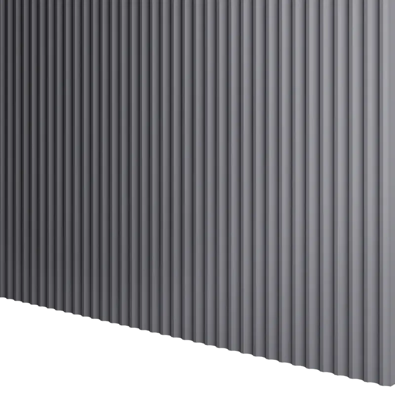 Panneau mural bois effet vague Naya Gris ardoise