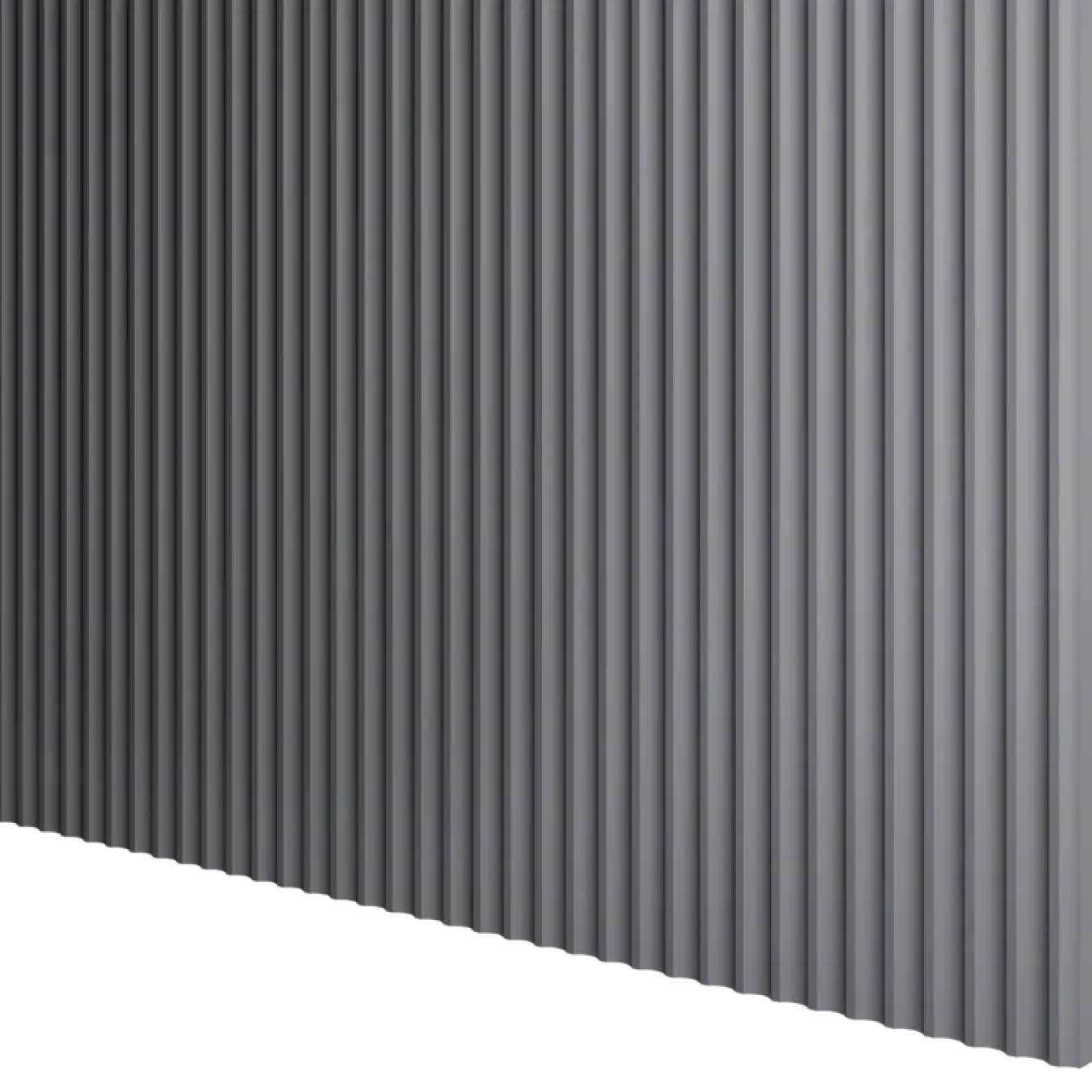 Panneau mural bois effet vague Naya Gris ardoise