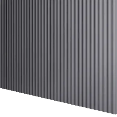 Panneau mural bois effet vague Naya Gris ardoise