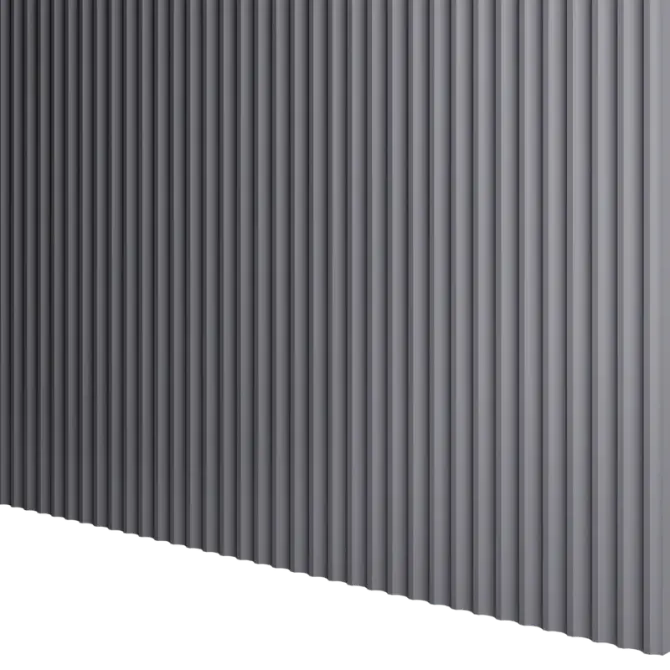 Panneau mural bois effet vague Naya Gris ardoise