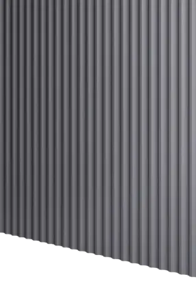 Panneau mural bois effet vague Naya Gris ardoise