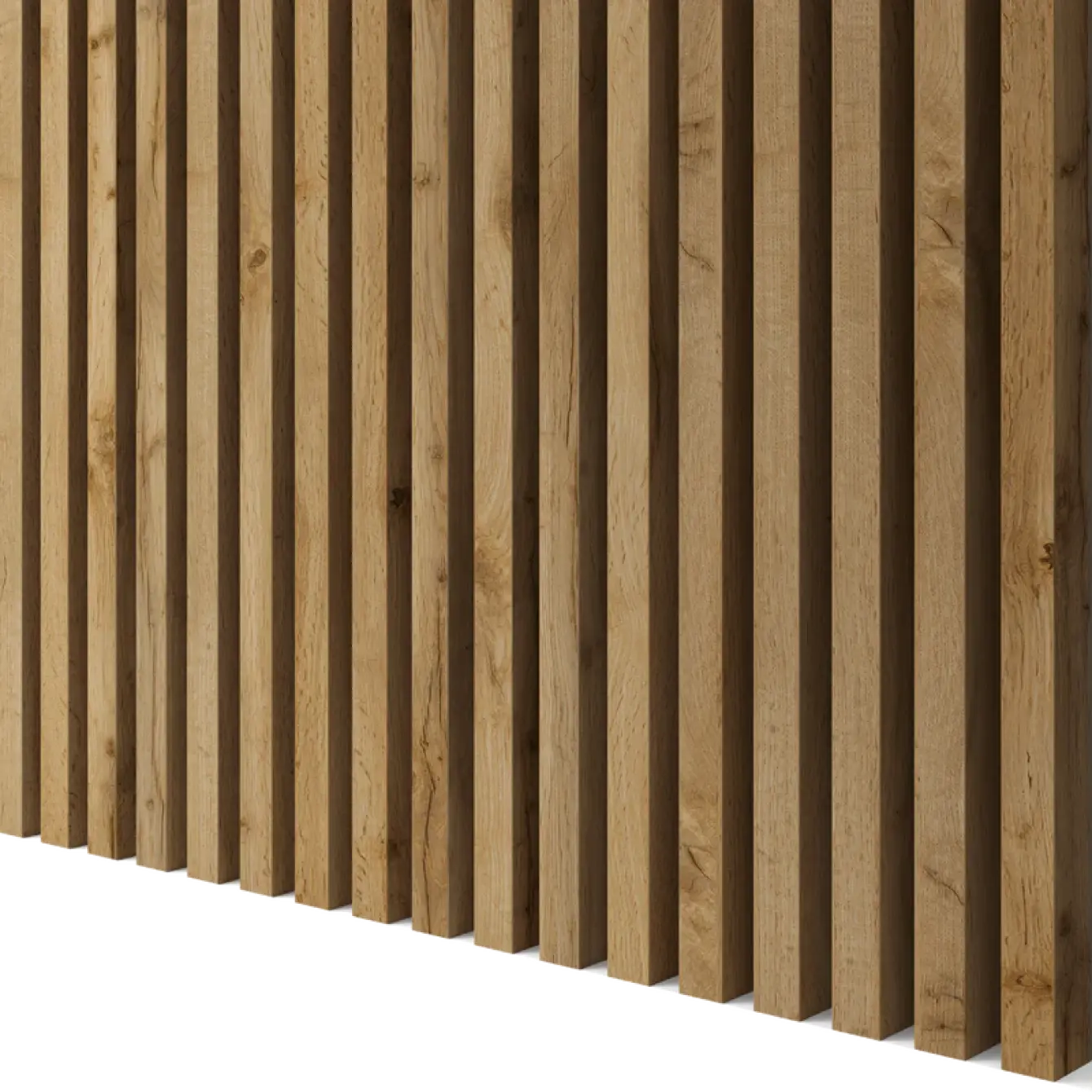 Latte de bois murale individuelle Léo Chêne rustique