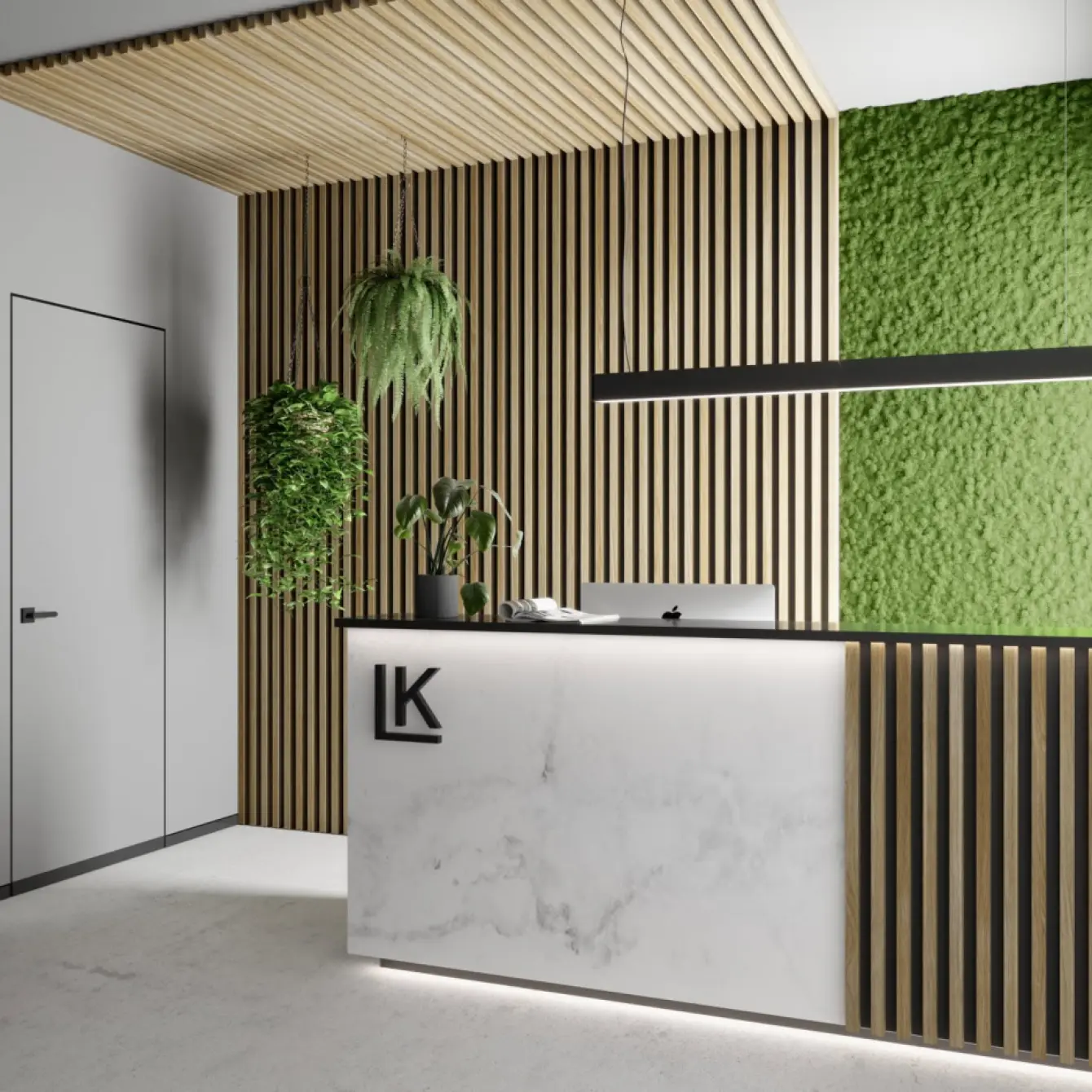 Latte de bois murale individuelle Léo Beige sable