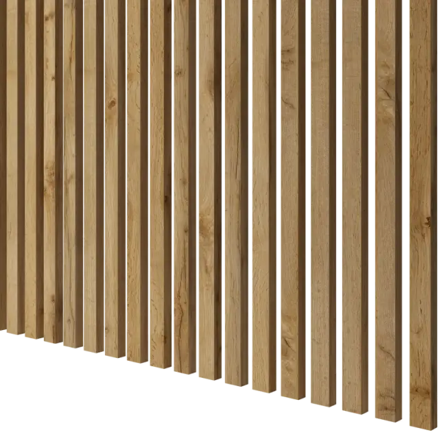 Latte de bois murale individuelle Léo Chêne rustique