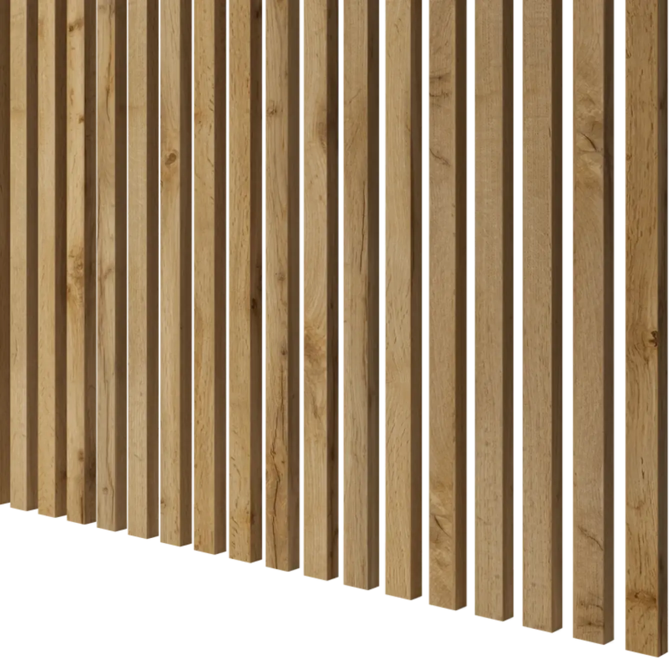 Latte de bois murale individuelle Léo Chêne rustique
