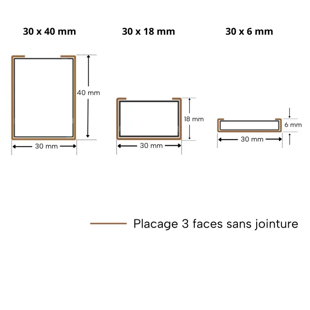Latte de bois murale individuelle Léo Noir - 4
